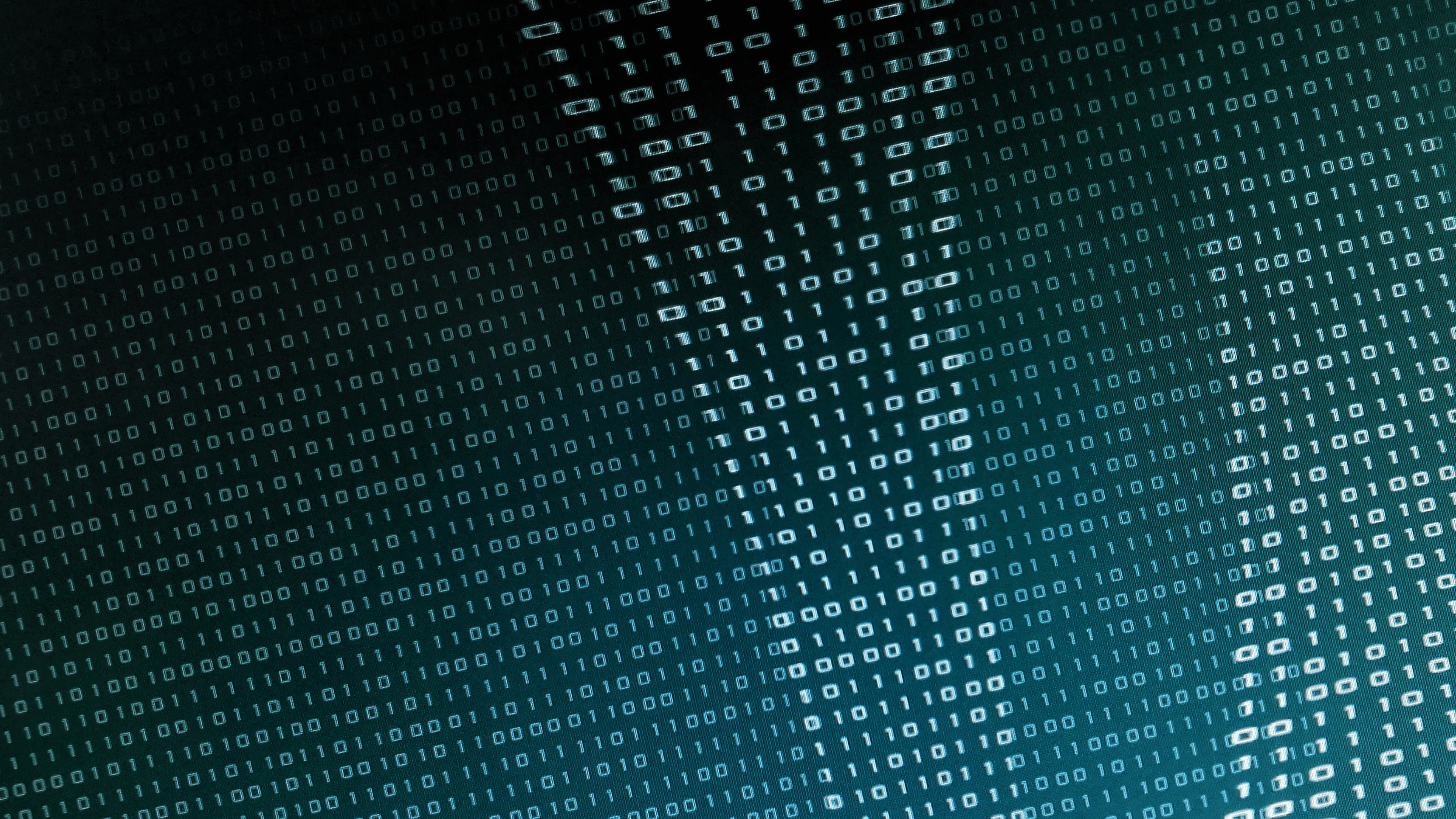 An algorithm represented by a long string of binary code.